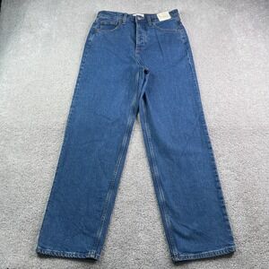 Universal‎ Thread Jeans Womens 8 Blue Highest Rise Straight Button Fly Denim
